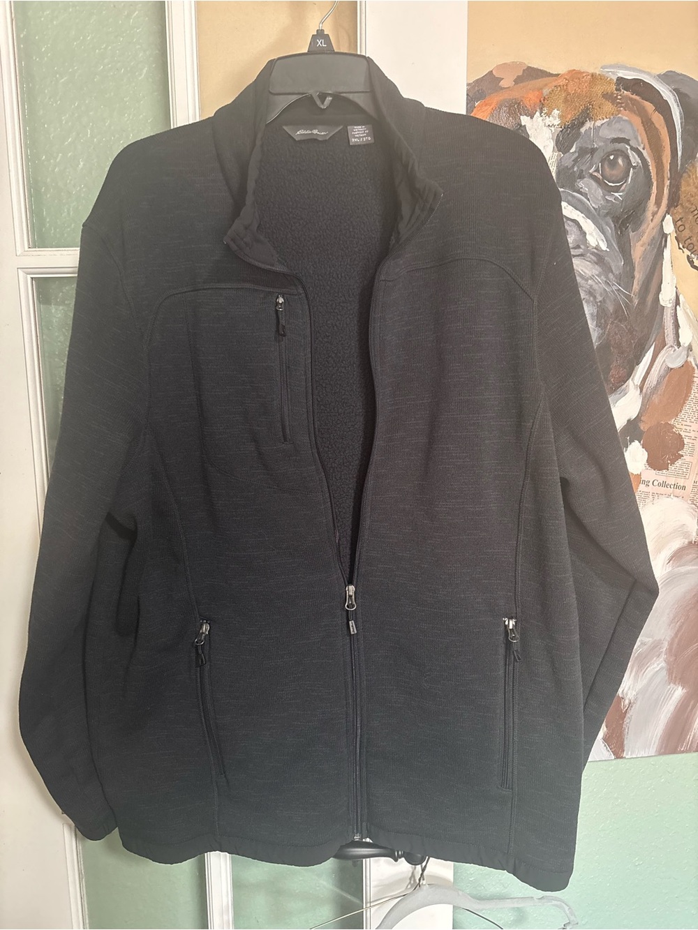 Eddie Bauer Men's Black Full-Zip Lightweight Jacket